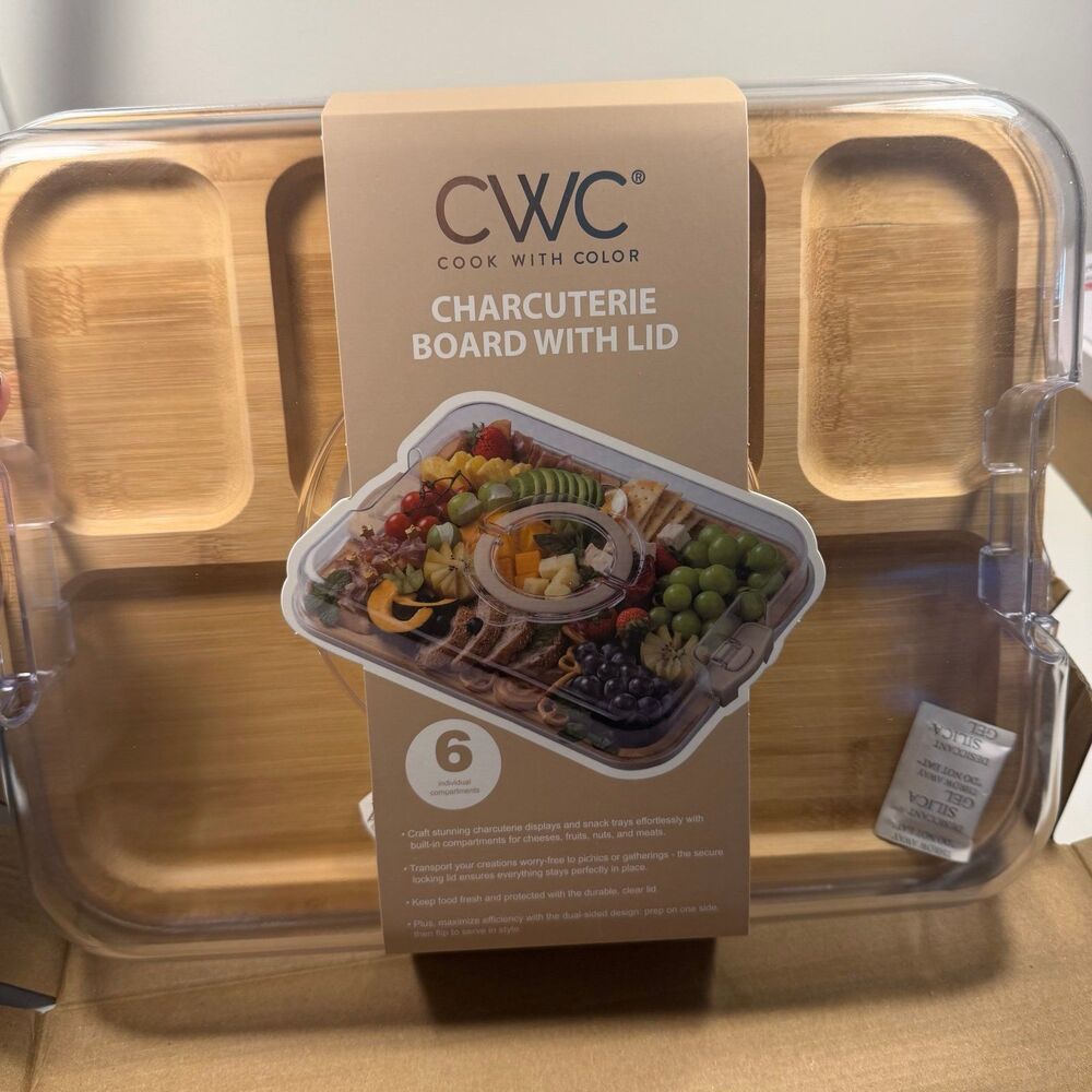 CWC rectangle charcuterie with lid, NIB